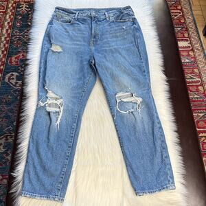 Old Navy Distressed OG Straight Higher High Jeans
